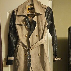 Steve Madden Trench Coat with leather details